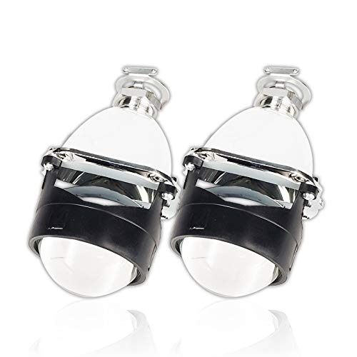 YETGFBH Angel Eyes,Angel Eyes Scheinwerfer Mini 2,5 Zoll WST HID H1 BI Xenon Projektor Linse Auto Scheinwerfer H4 H7 BASE Adapter Ring Auto Styling Retrofit DIY(1PCS) von YETGFBH