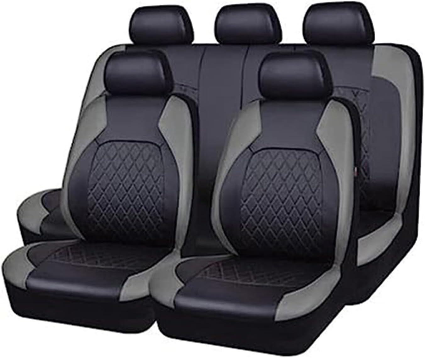 YETOX Auto Sitzbezüge Sets für Volkswagen Caddy Maxi 2015, 9 Stück Allwetter rutschfest Wasserdicht Atmungsaktiv Schonbezug Set Sitzkissenschutz,C/Grey von YETOX