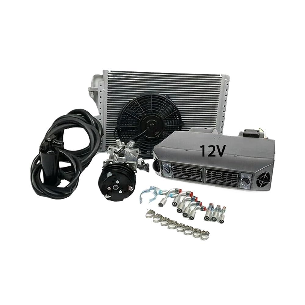 Treeligo Universal 12 V Auto-Klimaanlage Unterarmaturenbrett-Klimakompressor-Kit For Auto, LKW, Transporter, Wohnmobil, Traktor, Kühl Treeligo Universal 12 V Auto-Klimaanlage Unterarmaturenbrett-Klimakompressor-Kit For Auto, LKW, Transporter, Wohnmobil, Traktor, Kühl von YFGSLED