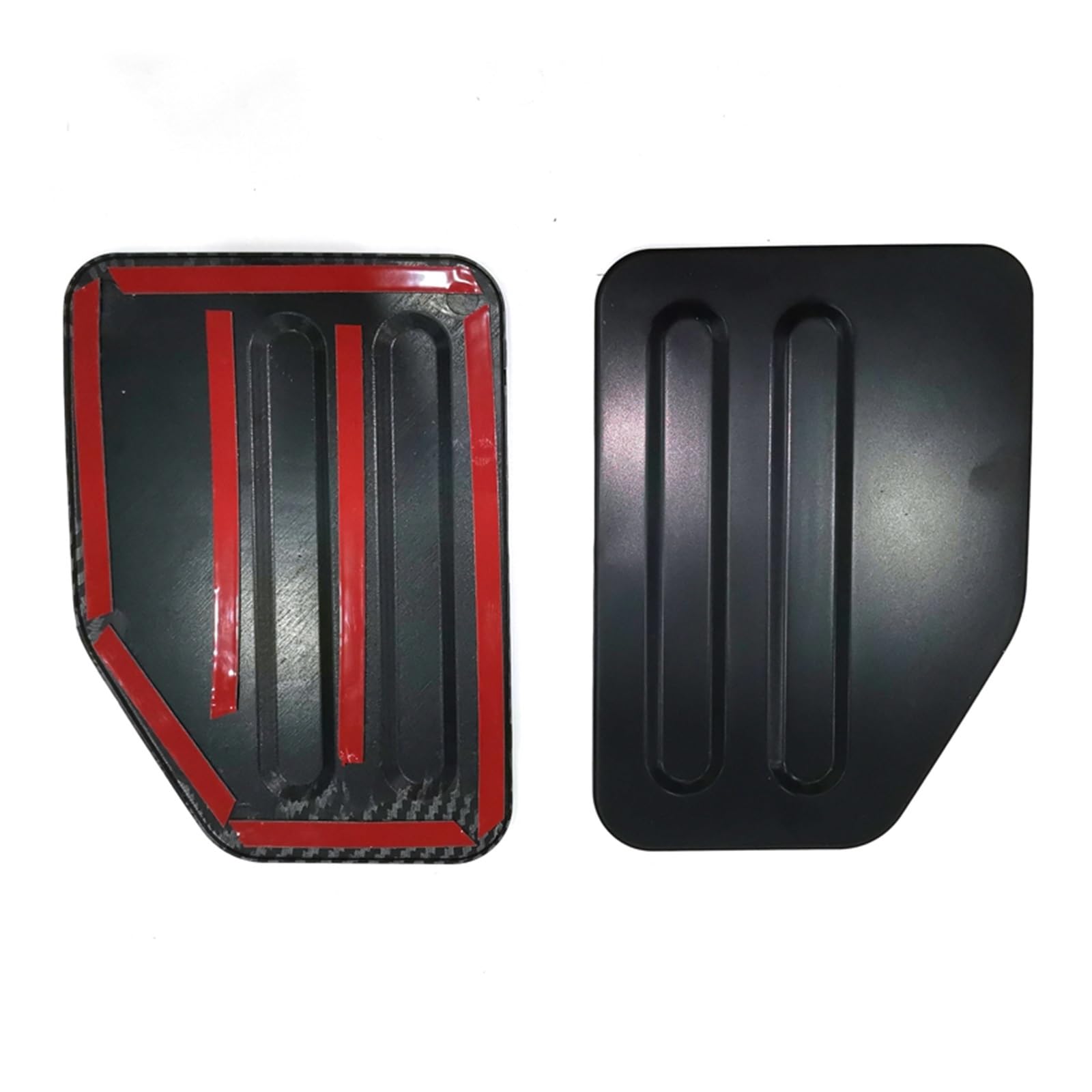 Auto-Gastankabdeckung, Kohlefaser/Mattschwarz, passend for Suzuki, Fit for Jimny JB64 JB74 2018–2020, Öl-Tankdeckel-Abdeckung, Dekorationsaufkleber (Color : 2Lines Matte Black) von YFJES