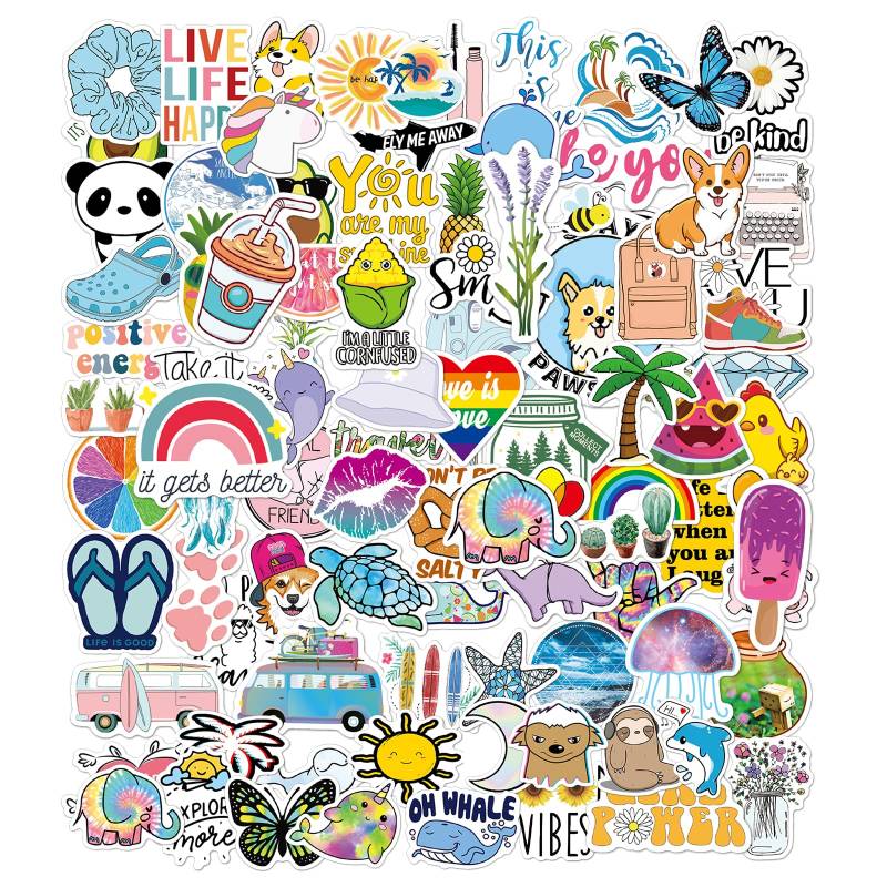 YFLeomry 150 Stück Wasserfeste Sticker Set für DIY，Laptop, Wasserflasche, Tagebuch，Hochwertige wasserdichte Vinyl Sticker（kleine Frische B） von YFLeomry