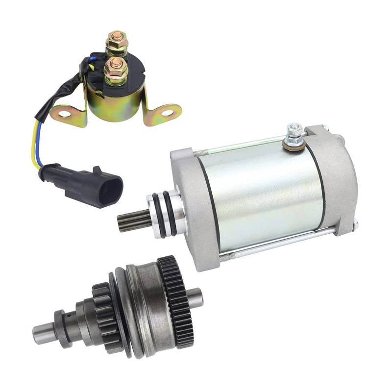 Anlasser & Bendix & Relais kompatibel mit Polaris Sportsman 700 800 X2 07-14| Ranger 700 800 Xp 06-15| RZR 800 4 S 08-14, 4010417 4011584 401(Type 1) von YFOMIRLEX