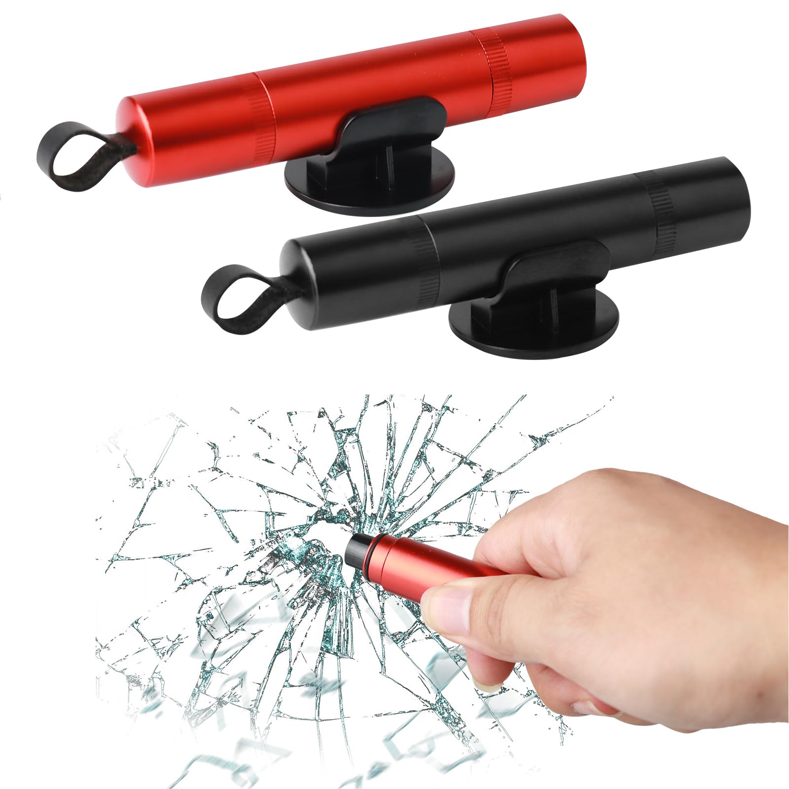 YFPOPONE Gurtschneider Notfallhammer, 2 Stück Sicherheitshammer Mit Gurtschneider, Notfallhammer Auto Für Notfälle, Auto Gurtschneider Schwarz/Rot, Erste Hilfe Set Auto Für Flucht Aus Fahrzeugen YFPOPONE Gurtschneider Notfallhammer, 2 Stück Sicherheitshammer Mit Gurtschneider, Notfallhammer Auto Für Notfälle, Auto Gurtschneider Schwarz/Rot, Erste Hilfe Set Auto Für Flucht Aus Fahrzeugen von YFPOPONE