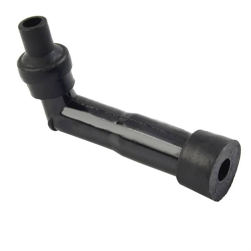 10–12 mm Motorrad-Zündkerzenstecker mit internem 5-kOhm-Widerstand, schwarzes Gewinde oben am Zündkerzenstecker, XD05F-R, 102 Grad, Widerstandsabdeckung von YFQAZXSW