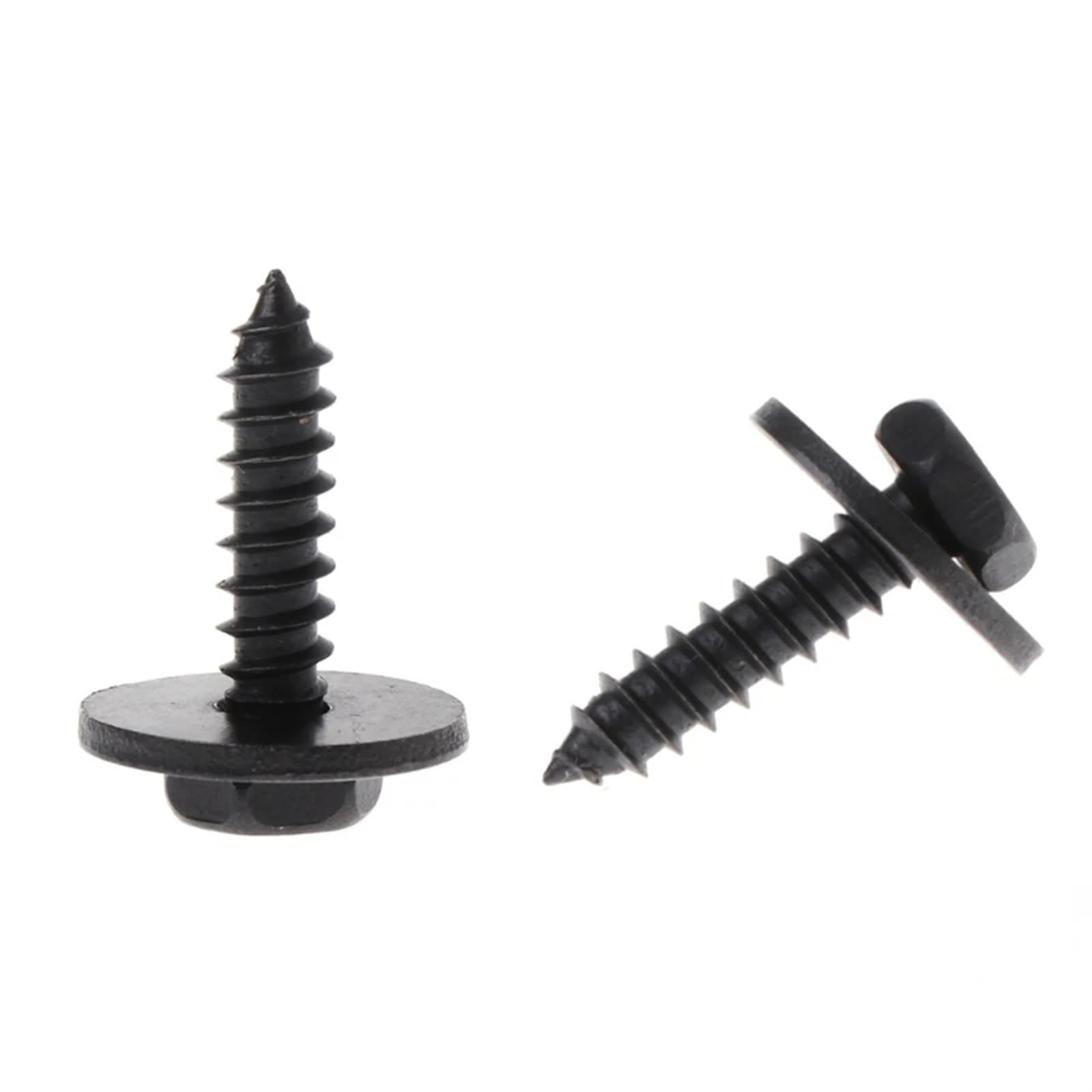 10 Stück 4,8 x 19 mm selbstschneidende Schrauben, unverlierbare lose Unterlegscheibe, 8 mm Sechskantkopf, schwarz 10 Stück 4,8 x 19 mm selbstschneidende Schrauben, unverlierbare lose Unterlegscheibe, 8 mm Sechskantkopf, schwarz von YFQAZXSW