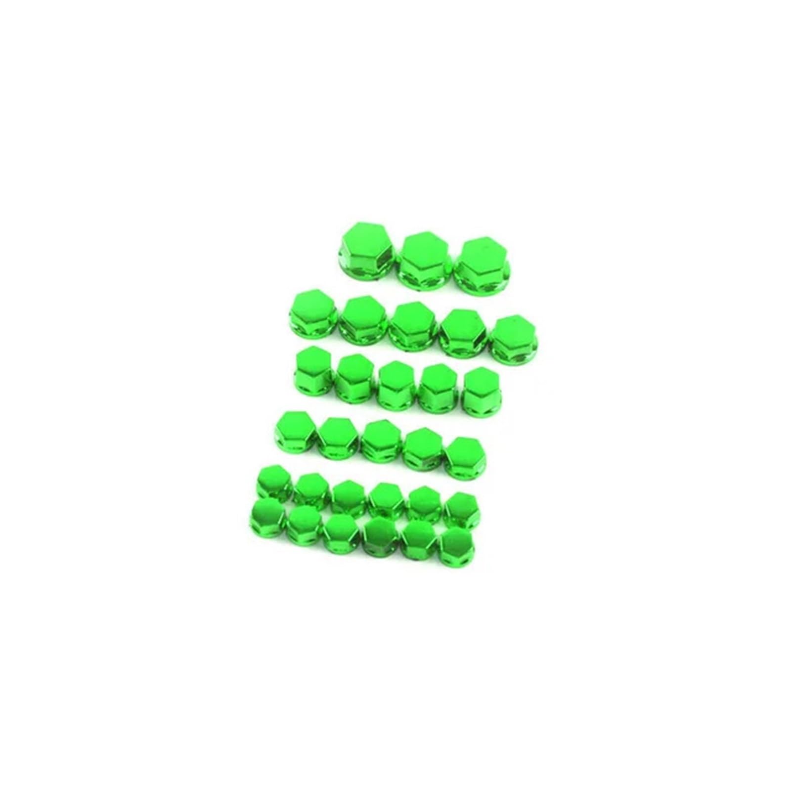 30 Teile/satz Motorrad Schraubenabdeckungen Zubehör for Honda for Kawasaki Schraubenmutterabdeckung Schraubkappe Schraubenmutterabdeckung(Green) von YFQAZXSW