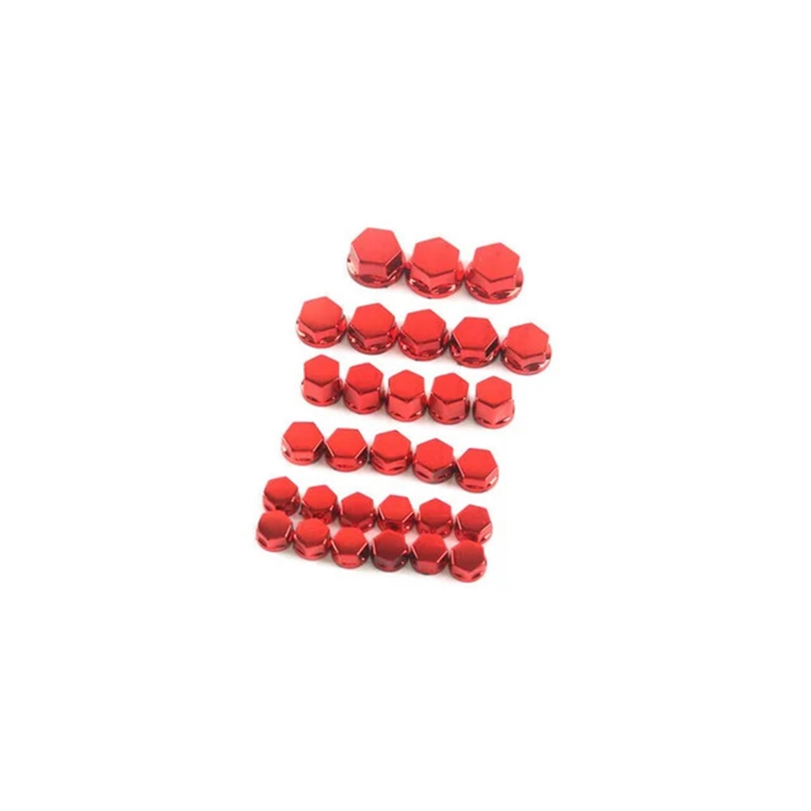 30 Teile/satz Motorrad Schraubenabdeckungen Zubehör for Honda for Kawasaki Schraubenmutterabdeckung Schraubkappe Schraubenmutterabdeckung(Red) von YFQAZXSW