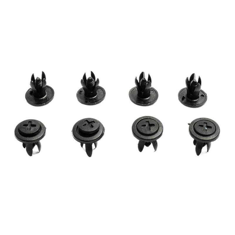 50 Stück, 6 mm Durchmesser, schwarz, for Kfz-Stoßstangen-Türverkleidung, for Kotflügelverkleidungsclips, Autobefestigungen aus Kunststoff, Nietenclips von YFQAZXSW