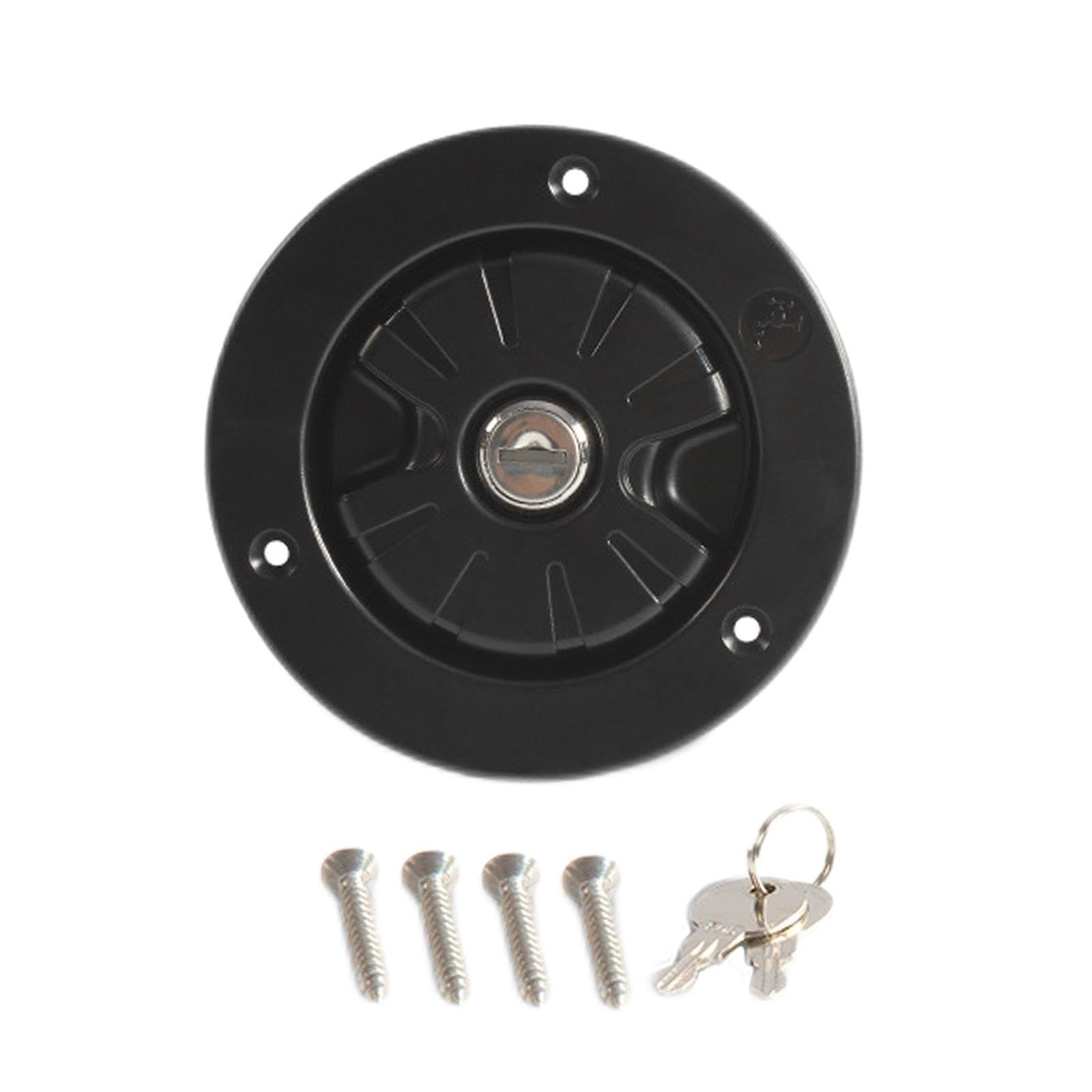 78 mm Schwerkraft-Wassereinlassfüller, staubdicht mit abschließbarem Schlüsselschloss, passend for Wohnmobile, Anhänger und Camping(Black) von YFQAZXSW
