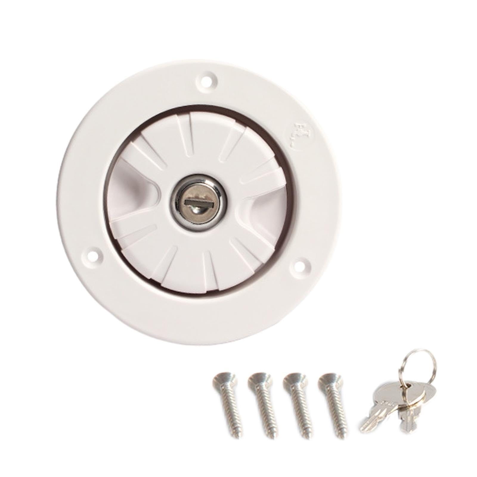 78 mm Schwerkraft-Wassereinlassfüller, staubdicht mit abschließbarem Schlüsselschloss, passend for Wohnmobile, Anhänger und Camping(WHITE) von YFQAZXSW