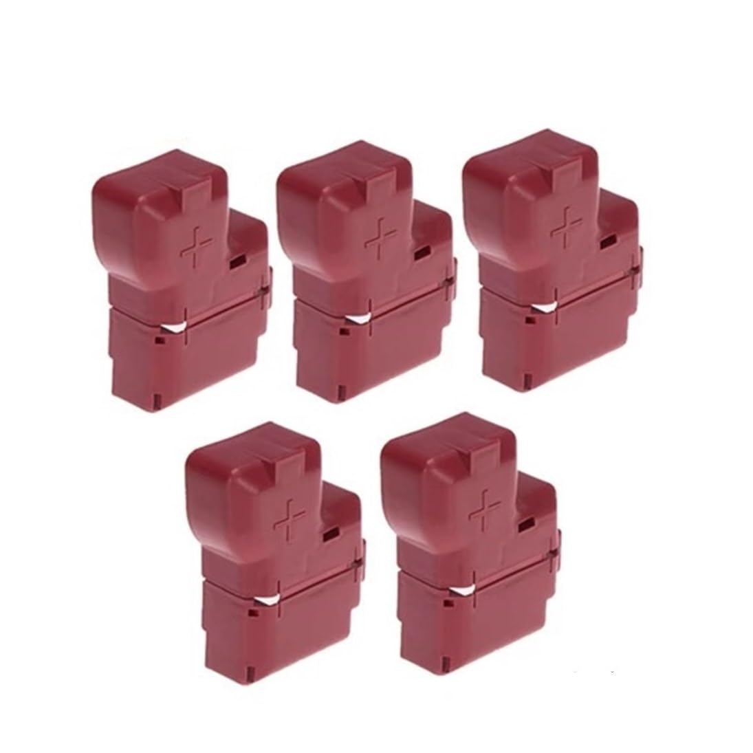 Abdeckkappen for Pluspol der Autobatterie, 243457991B, for Nissan, for Maxima, for Pathfinder, for Murano, for Quest, for Altima, 2007-2015(Red 5PCS) von YFQAZXSW
