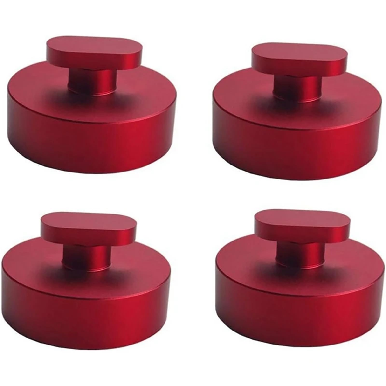 Auto 4er-Pack Billet-Aluminium-Wagenheber-Pad, for Corvette, for C5, for C6, for Z06, Corvette-Teile(Red) von YFQAZXSW