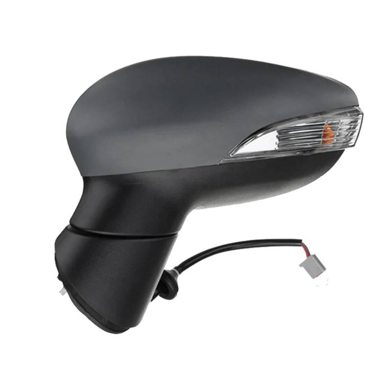 Autotür-Außenspiegel mit Blinker, manuell einklappbar, for Ford, for Fiesta, 2009-2017 MK7, 2008-2012 MK8(Gray black L) von YFQAZXSW