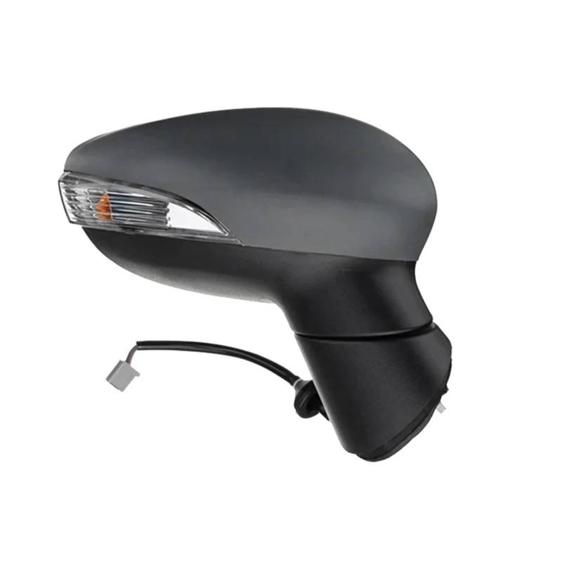 Autotür-Außenspiegel mit Blinker, manuell einklappbar, for Ford, for Fiesta, 2009-2017 MK7, 2008-2012 MK8(Gray black R) von YFQAZXSW