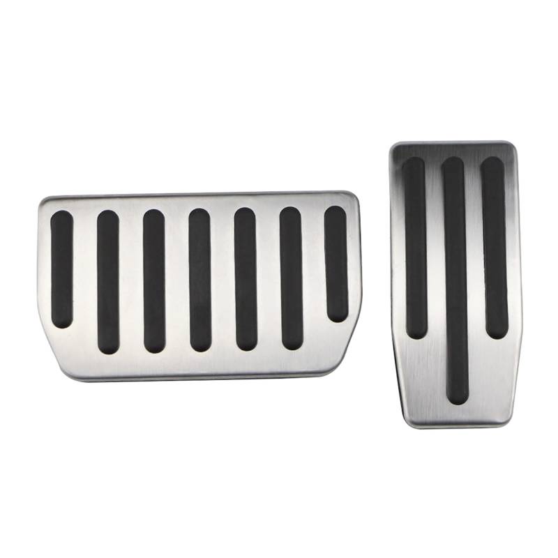 Edelstahlpedale für, for Modell X, for Modell S 2016-2022 Fußpedal, Gaspedal, Gas, Kraftstoff, Bremse, Restpedalabdeckungsteile(AT without Rest) von YFQAZXSW