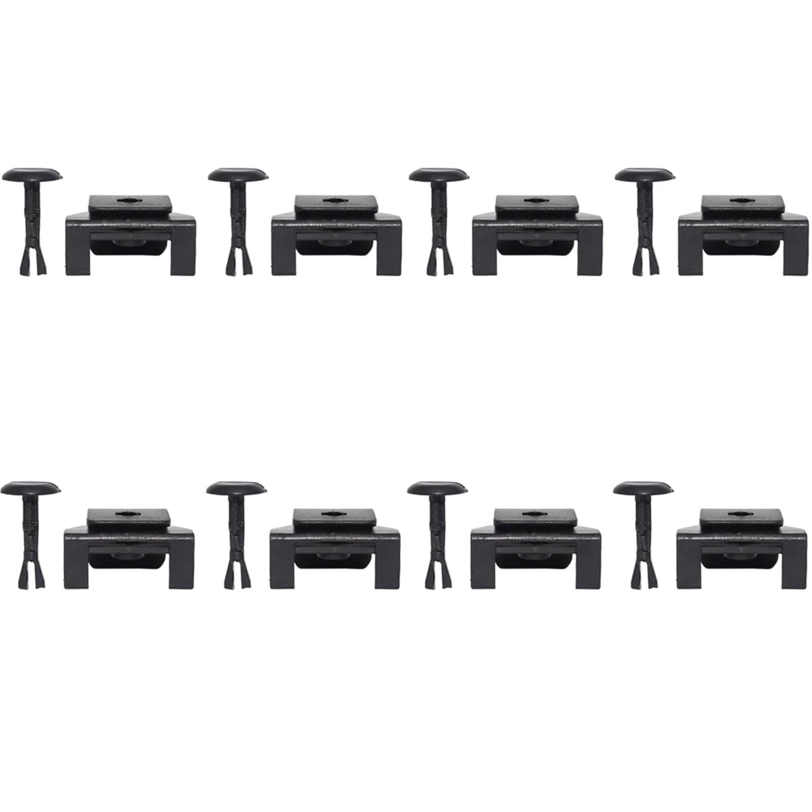 Niete for die vordere Kotflügel-Stoßstangenabdeckung und Befestigungsclip for den Kotflügel, for Toyota, for Corolla E140, E150, for Auris, 2007-2013(8 Kit) von YFQAZXSW