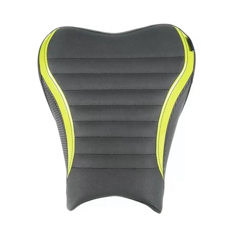 Motorradsitz Beifahrersitz Für Z900 Z900SE 2017-2023 Motorrad Vorder Fahrer Hinten Passagier Solo Sitz Gugel Kissen Pad PU(Front Green) von YFWLNZD