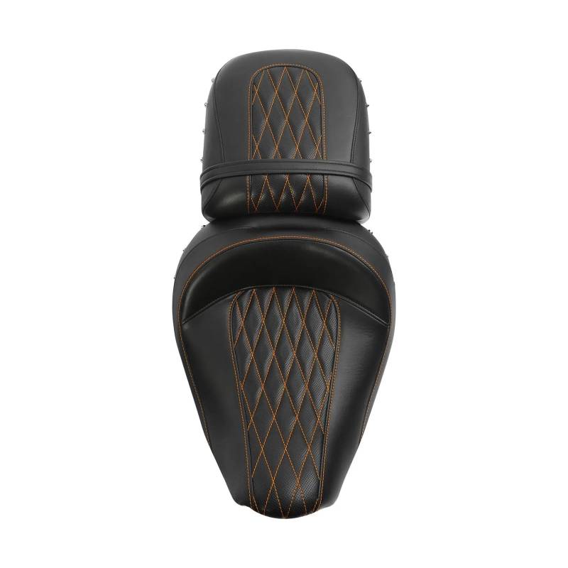 Motorradsitz Beifahrersitz Motorrad Fahrer Passagier Sitz Pad Kissen Für Roadmaster Elite 2018 2020 Vintage 202 Dark Horse Icon 2023 von YFWLNZD