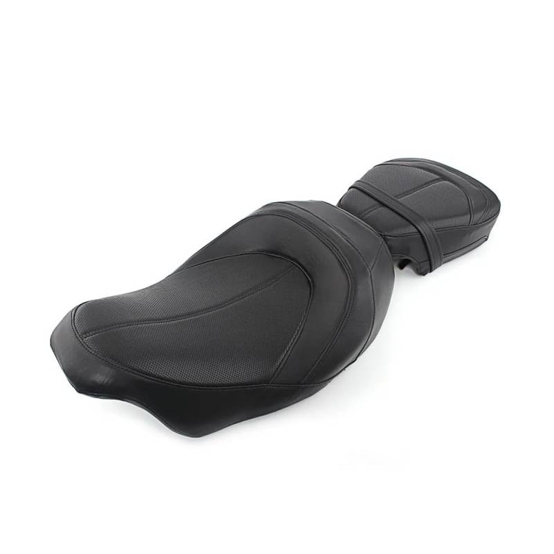 Motorradsitz Beifahrersitz Motorrad PU Two-Up Fahrer Beifahrersitz Für Für Road King Für Ultra Für Cl&assic FLTR 2009-24(Black) von YFWLNZD