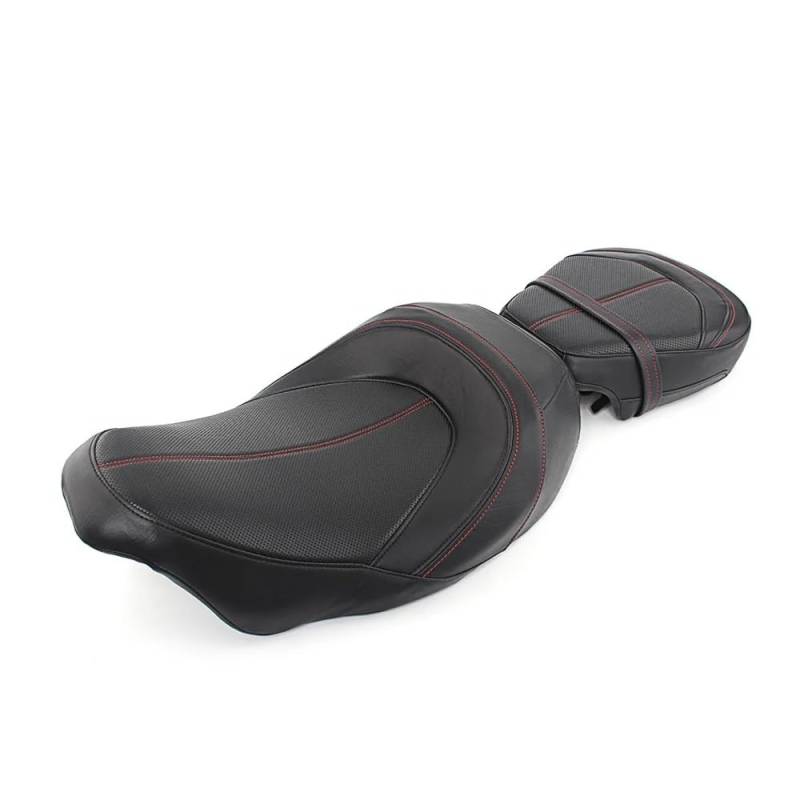 Motorradsitz Beifahrersitz Motorrad PU Two-Up Fahrer Beifahrersitz Für Für Road King Für Ultra Für Cl&assic FLTR 2009-24(Red) von YFWLNZD