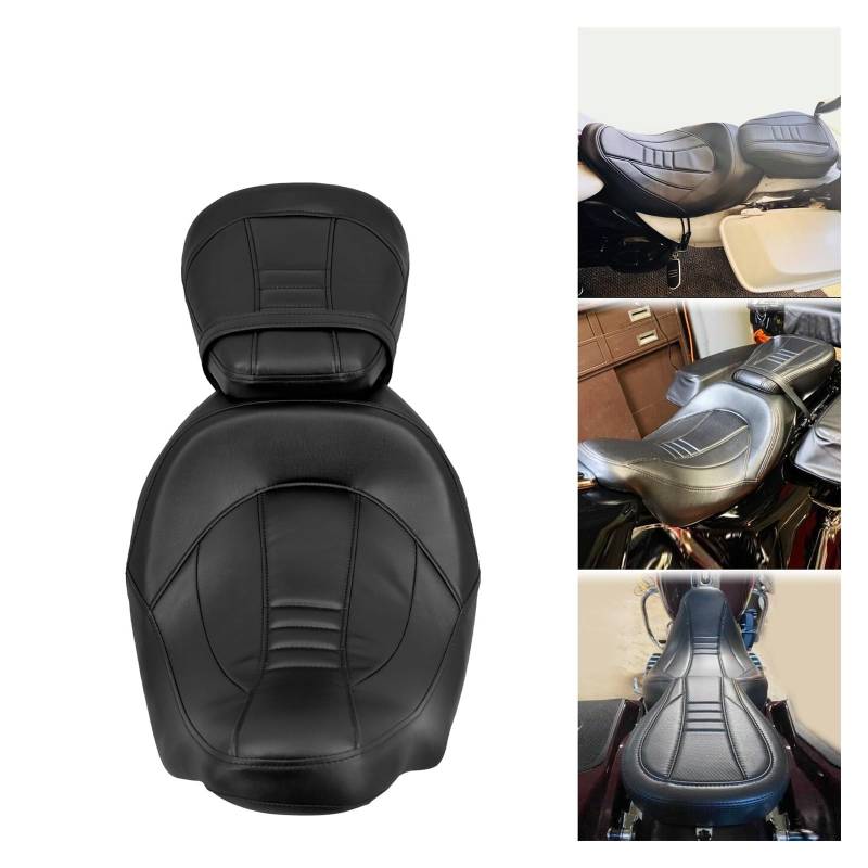 Motorradsitz Beifahrersitz Motorrad Two-Up Fahrer Beifahrer Vorne Hinten Sitz Abnehmbare Für Für Touring Für Road King Für Special Für Cl&assic 09-23 von YFWLNZD