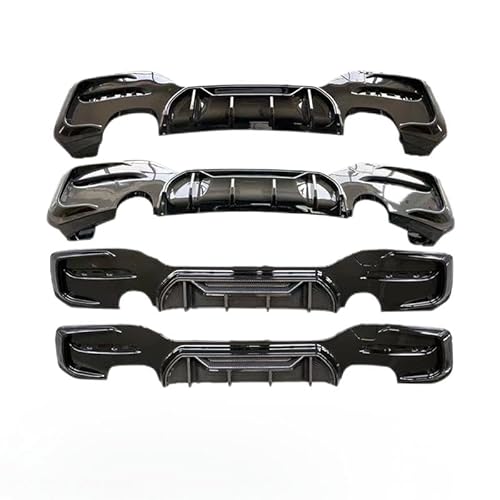 Auto Heckstoßstange Diffusor für BMW 1 Series F20 2015-2018, Heckspoiler Splitter Unterlippe Kratzfeste Protector Auto Zubehör, B Bright Black + Carbon Pattern von YGDBFB88