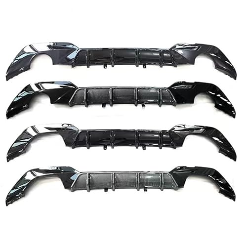 Auto Heckstoßstange Diffusor für BMW 3 Series G20 G28 2020-2022, Heckspoiler Splitter Unterlippe Kratzfeste Protector Auto Zubehör, A Bright Black + Carbon Pattern von YGDBFB88