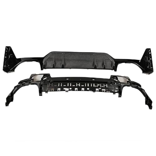 Auto Heckstoßstange Diffusor für BMW 3 Series G20 G28 2023-2024, Heckspoiler Splitter Unterlippe Kratzfeste Protector Auto Zubehör, Bright Black+Carbon Pattern von YGDBFB88
