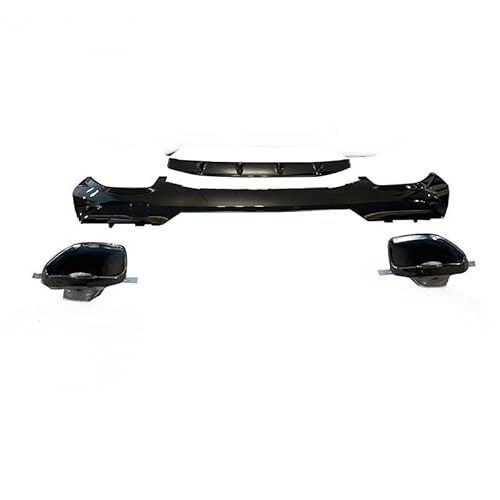 Auto Heckstoßstange Diffusor für BMW 4 Series G22 2021-2024, Heckspoiler Splitter Unterlippe Kratzfeste Protector Auto Zubehör,Bright Black + Carbon Pattern von YGDBFB88