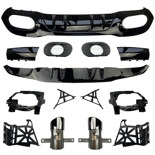 Auto Heckstoßstange Diffusor für Mercedes-Benz A-Class W177 A180 A200 A35 A45 AMG 2019+, Heckspoiler Splitter Unterlippe Kratzfeste Protector Auto Zubehör, B for A35 von YGDBFB88