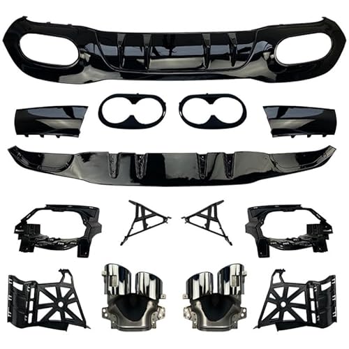 Auto Heckstoßstange Diffusor für Mercedes-Benz A-Class W177 A180 A200 A35 A45 AMG 2019+, Heckspoiler Splitter Unterlippe Kratzfeste Protector Auto Zubehör, B for A45 von YGDBFB88