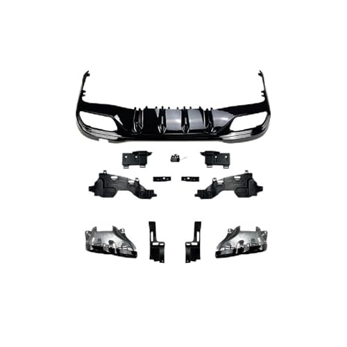 Auto Heckstoßstange Diffusor für Mercedes Benz C-Class W206 C200 C260 C300 C43 C63 2022+, Heckspoiler Splitter Unterlippe Kratzfeste Protector Auto Zubehör,Black von YGDBFB88