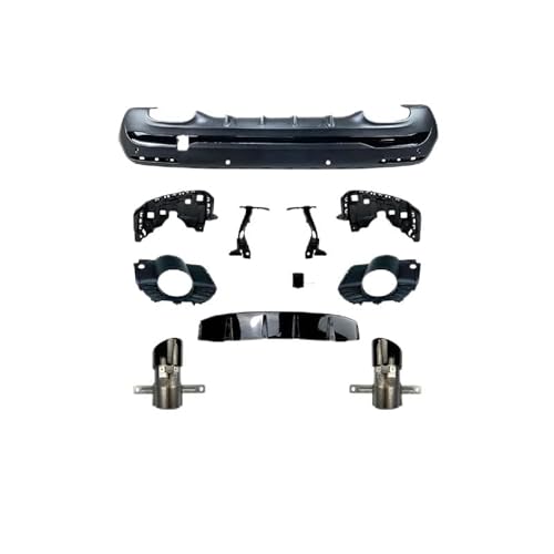 Auto Heckstoßstange Diffusor für Mercedes Benz GLA-Class H247 GLA180 GLA200 GLA45 GLA35 2020+, Heckspoiler Splitter Unterlippe Kratzfeste Protector Auto Zubehör,GLA35 Black von YGDBFB88