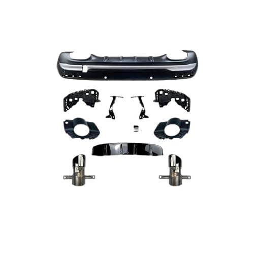Auto Heckstoßstange Diffusor für Mercedes Benz GLA-Class H247 GLA180 GLA200 GLA45 GLA35 2020+, Heckspoiler Splitter Unterlippe Kratzfeste Protector Auto Zubehör,GLA35 Silver von YGDBFB88