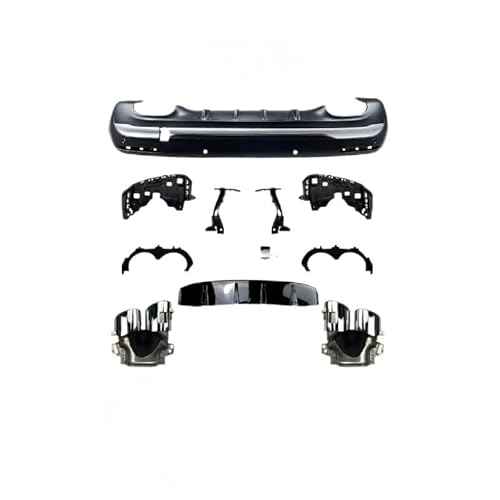 Auto Heckstoßstange Diffusor für Mercedes Benz GLA-Class H247 GLA180 GLA200 GLA45 GLA35 2020+, Heckspoiler Splitter Unterlippe Kratzfeste Protector Auto Zubehör,GLA45 Silver von YGDBFB88