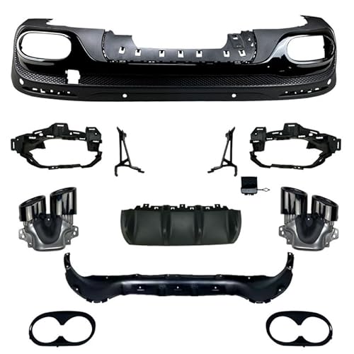 Auto Heckstoßstange Diffusor für Mercedes-Benz GLB X247 GLB180 200 2019+, Heckspoiler Splitter Unterlippe Kratzfeste Protector Auto Zubehör, GLB45 Black von YGDBFB88