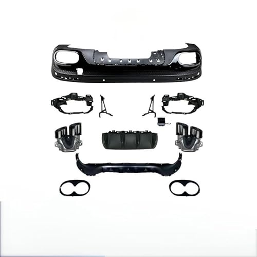 Auto Heckstoßstange Diffusor für Mercedes Benz GLB X247 GLB180 200 2020+, Heckspoiler Splitter Unterlippe Kratzfeste Protector Auto Zubehör,Black von YGDBFB88