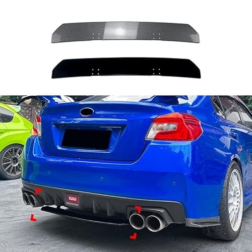 Auto Heckstoßstange Diffusor für Subaru WRX STI VA 2015-2021, Heckspoiler Splitter Unterlippe Kratzfeste Protector Auto Zubehör,Piano Black von YGDBFB88