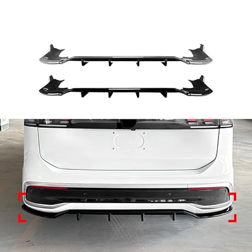 Auto Heckstoßstange Diffusor für VW Tiguan MK3 Standard Edition 2024+, Heckspoiler Splitter Unterlippe Kratzfeste Protector Auto Zubehör, Carbon Fiber Texture von YGDBFB88