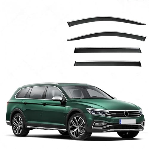 Regenschutz für Autofenster für VW B8 2016–2022+, silberfarbener heller Streifen, Fenster-Regenschutz, extra langlebig, Außenmontage, Auto-Sonnenblende, Regenschutz, Autozubehör Regenschutz für Autofenster für VW B8 2016–2022+, silberfarbener heller Streifen, Fenster-Regenschutz, extra langlebig, Außenmontage, Auto-Sonnenblende, Regenschutz, Autozubehör von YGDZWZQB