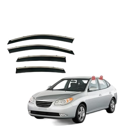 YGDZWZQB Regenschutz für Autofenster, für Hyundai Elantra EV MK4-HD 2009–2016, silberfarbener heller Streifen, Fenster-Regenschutz, extra langlebig, Außenmontage, Auto-Visiere, Regenschutz YGDZWZQB Regenschutz für Autofenster, für Hyundai Elantra EV MK4-HD 2009–2016, silberfarbener heller Streifen, Fenster-Regenschutz, extra langlebig, Außenmontage, Auto-Visiere, Regenschutz von YGDZWZQB