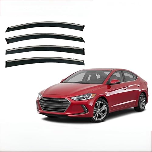 YGDZWZQB Regenschutz für Autofenster, für Hyundai Elantra MK6-AD 2016+, silberfarbener heller Streifen, Fenster-Regenschutz, extra langlebig, Außenmontage, Auto-Sonnenblende, Autozubehör YGDZWZQB Regenschutz für Autofenster, für Hyundai Elantra MK6-AD 2016+, silberfarbener heller Streifen, Fenster-Regenschutz, extra langlebig, Außenmontage, Auto-Sonnenblende, Autozubehör von YGDZWZQB