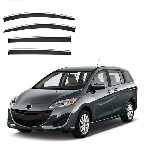 YGDZWZQB Regenschutz für Autofenster, für Mazda 5 MK3-CW 2010–2019, silberfarbener heller Streifen, Fenster-Regenschutz, extra langlebig, Außenmontage, Auto-Sonnenblende, Regenschutz, Autozubehör YGDZWZQB Regenschutz für Autofenster, für Mazda 5 MK3-CW 2010–2019, silberfarbener heller Streifen, Fenster-Regenschutz, extra langlebig, Außenmontage, Auto-Sonnenblende, Regenschutz, Autozubehör von YGDZWZQB