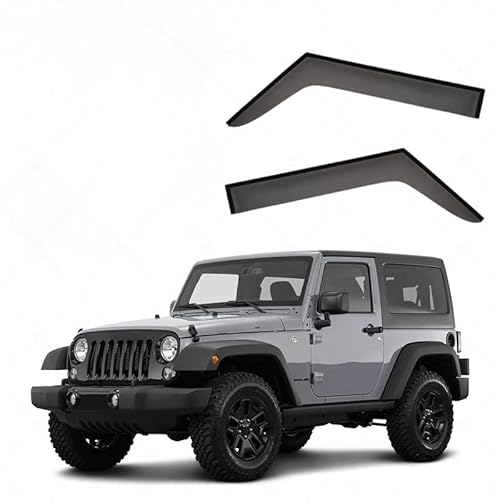 YGDZWZQB Regenschutz für Autofenster, für Wrangler MK3-JK 2007–2017, Fenster-Regenschutz ohne hellen Streifen, 2 Stück, extra langlebige Außenhalterung, Auto-Sonnenblende, Regenschutz, Autozubehör YGDZWZQB Regenschutz für Autofenster, für Wrangler MK3-JK 2007–2017, Fenster-Regenschutz ohne hellen Streifen, 2 Stück, extra langlebige Außenhalterung, Auto-Sonnenblende, Regenschutz, Autozubehör von YGDZWZQB