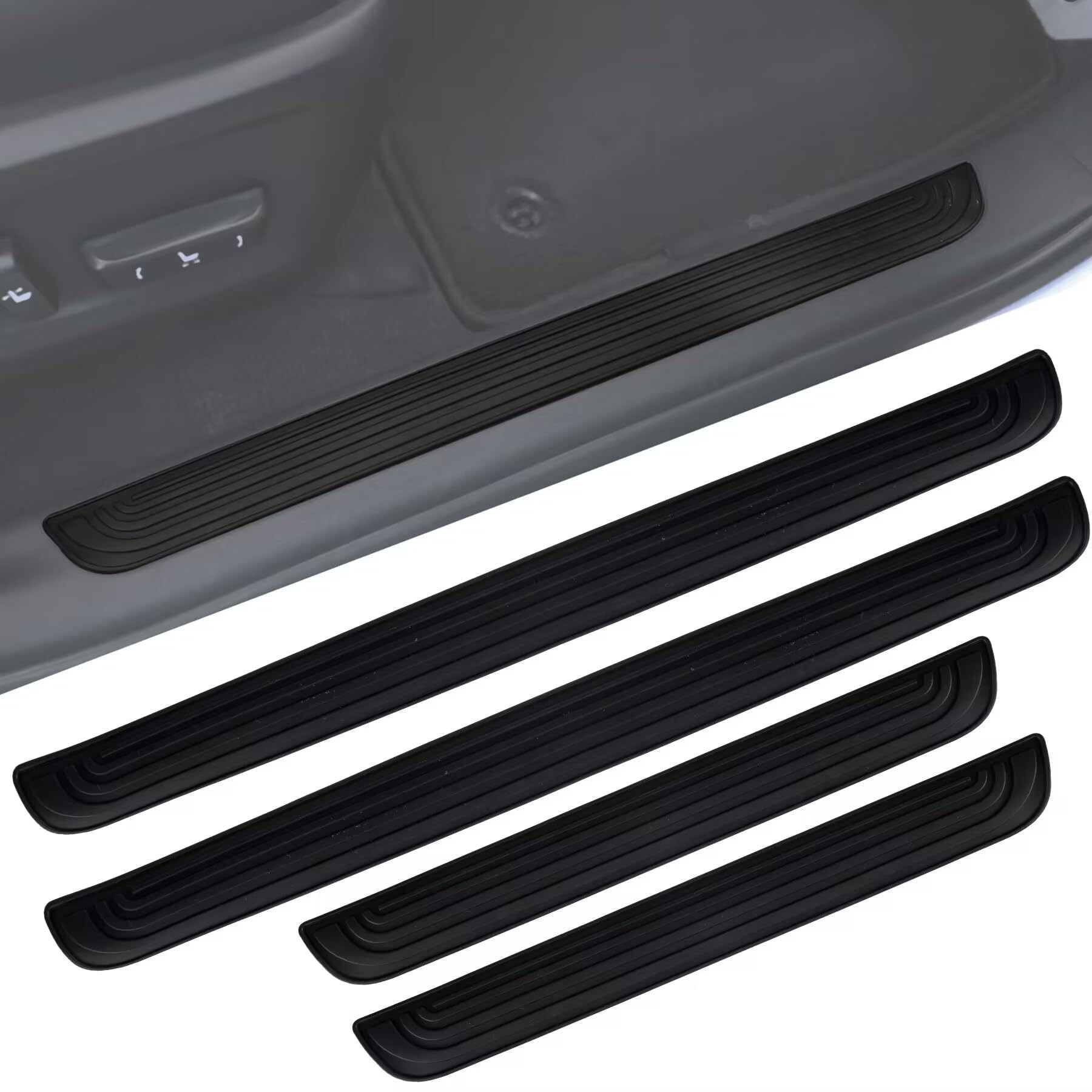 4 Stück Autotürschwellenschutz, für BMW E90/ E91/ E92/ E93/ E71/ E88 Anti-Verschleiß-Aufkleber für Einstiegsleisten aus Carbonfaser, Anti-Rutsch-Dekorationsaufkleber,B von YGHJNHB