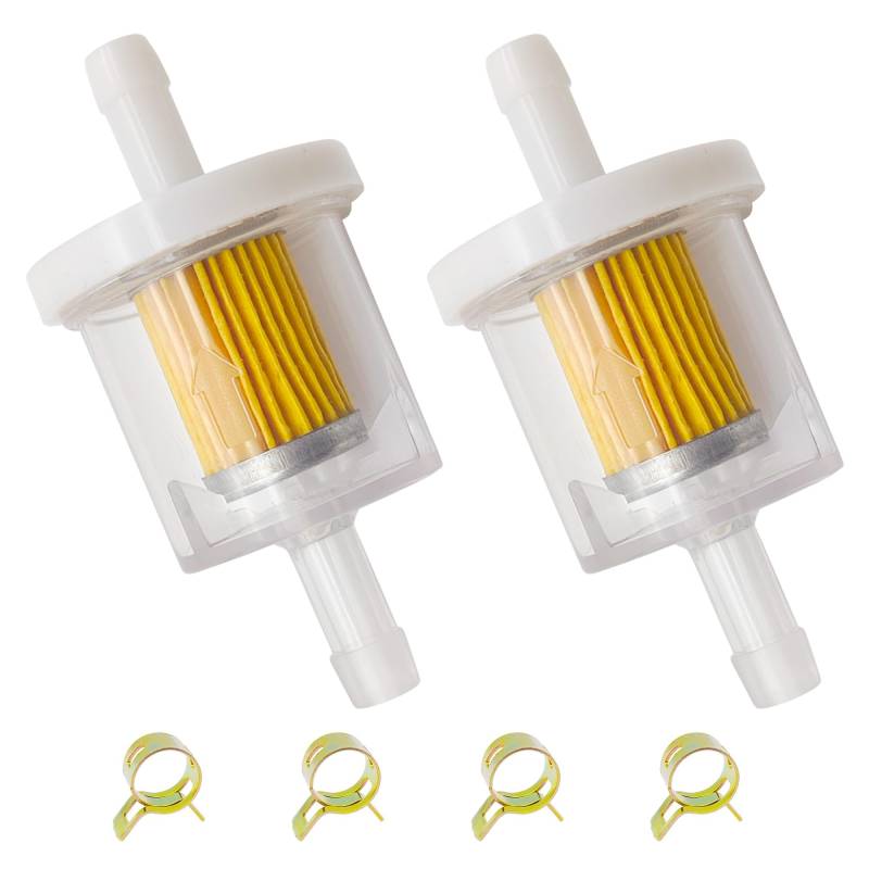 YGQ Kraftstofffilter Benzinfilter 40 Micron 1/4" Inline Kit für Briggs & Stratton 691035 493629 84001895 794079 56002 Toro MTD Craftsman Kawasaki 49019-0027 von YGQ