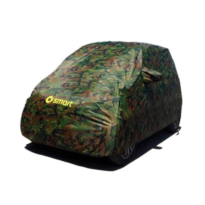 Vollgarage Autoplane Autoabdeckung FüR Smart Fortwo 451 Oder Fortwo 453 Ganzgarage Auto Abdeckplane Mobile Garage Wasserdicht SchutzhüLle Abdeckung FüR Winter Sommer Camouflage von YGSG