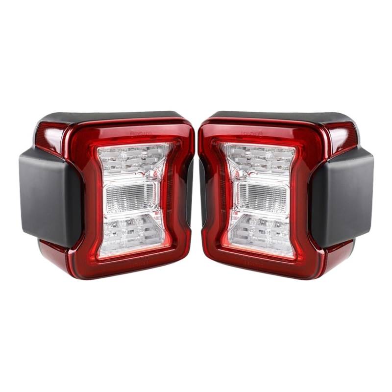 YHAINI Rückleuchten 2x Auto Rückleuchten für Jeep für Wrangler JL 2018-2023 Bremsleuchte hinten(Clear Euro Version) von YHAINI