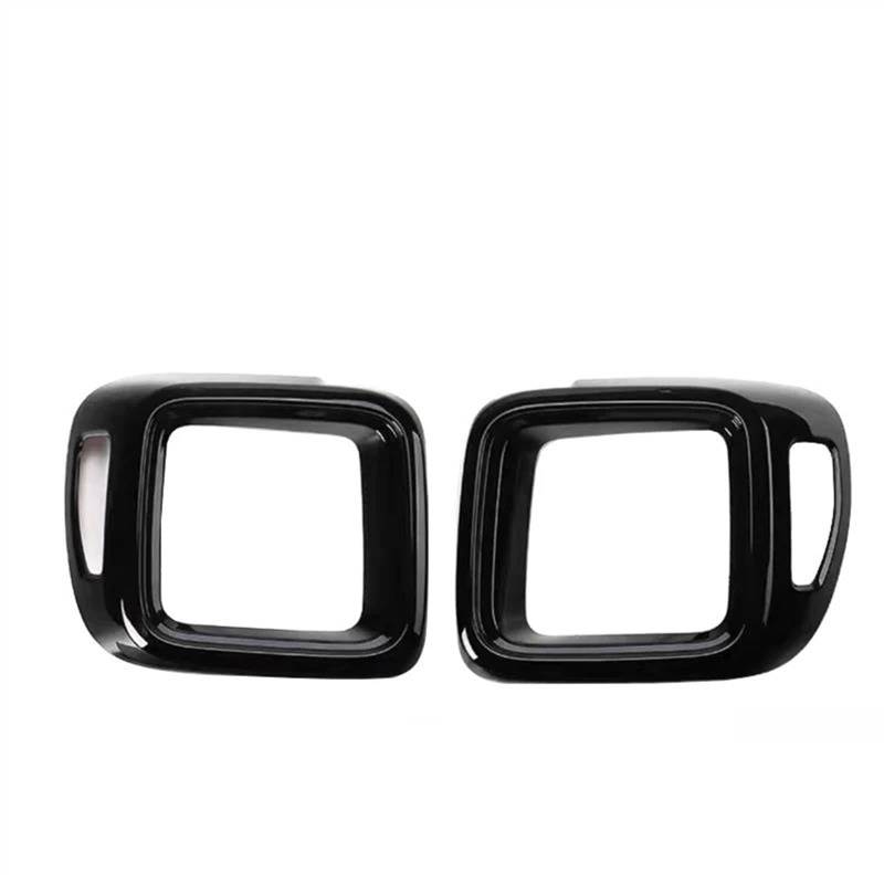 YHAINI Rückleuchten Für Jeep Für Renegade 2016-2022 Auto Rücklicht Abdeckung Trim Auto Lampe Haube Rücklicht Schutz Dekoration Anhängerleuchte(Black-pair) von YHAINI