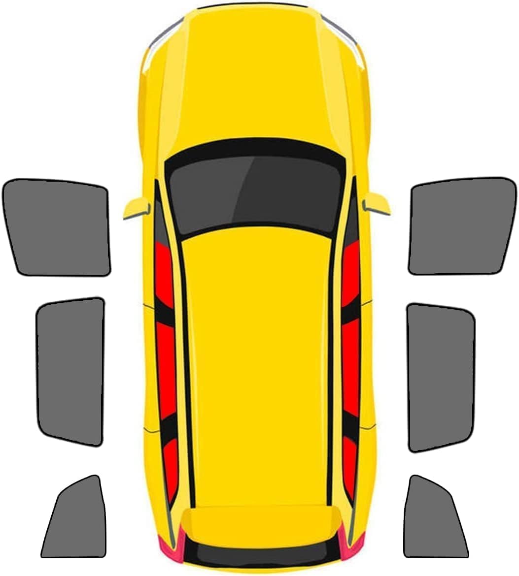 Auto Seitenfenster Sonnenschutz für KIA PICANTO 2011-2017, Autosonnenschutz Seitenfenster UV-Schutz Hitzeschutz,E-6pcs(wholecar) von YHBIBI